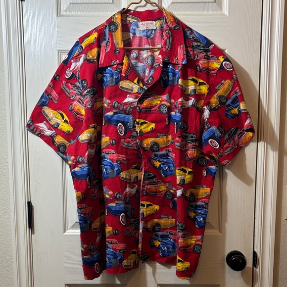 Red Car Print custom made Button-Up Shirt - Picture 1 of 7